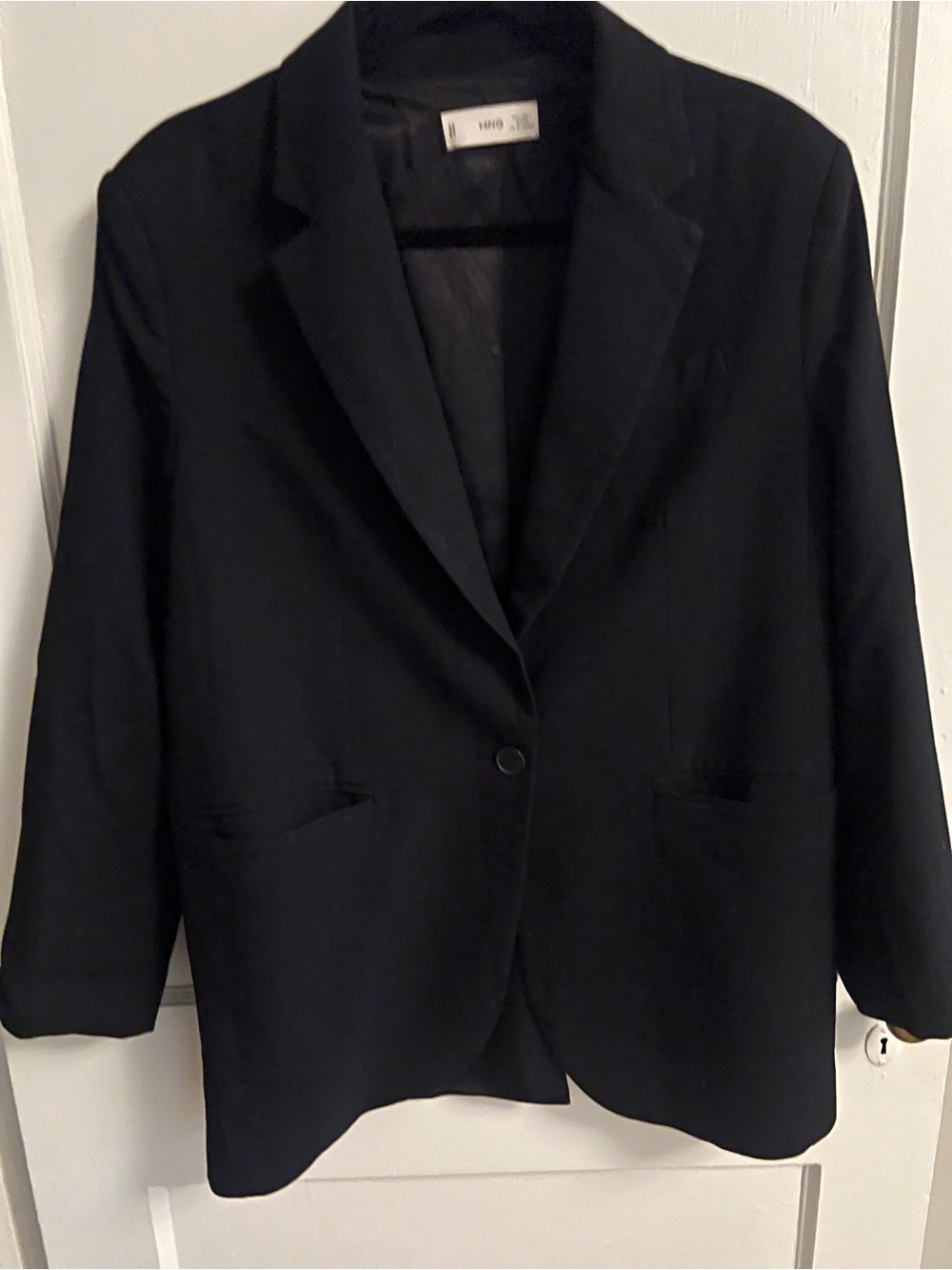 Mango Black Single-Button Tailored Blazer